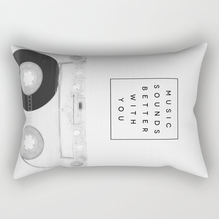 Music Sounds Better With You Rectangular Pillow