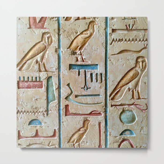 Ancient Egyptian Hieroglyphics Metal Print