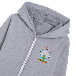 Festive Christmas Ferris Wheel  Kids Zip Hoodie