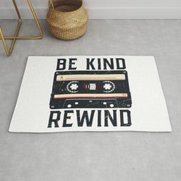 Be Kind Rewind Cassette Tape Retro Funny Area & Throw Rug