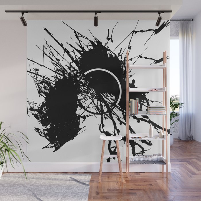 Form Out Of Chaos - Black and white conceptual abstract Wall Mural