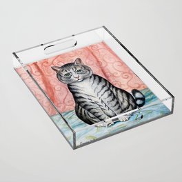 A Very Handsome Tabby Cat by Louis Wain Acrylic Tray