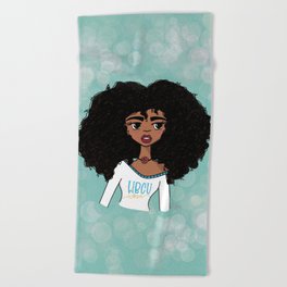 African American girl Beach Towel