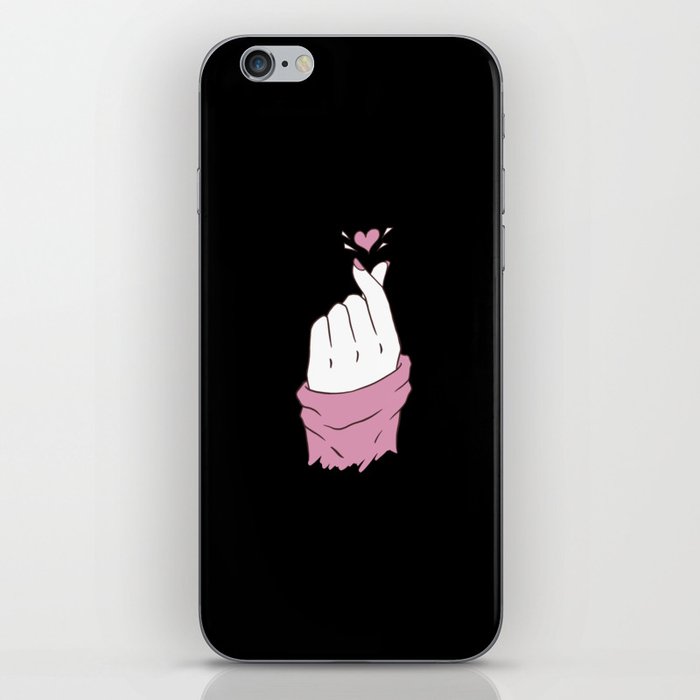 Saranghae Love Korean Heart K Pop Heart Finger iPhone Skin