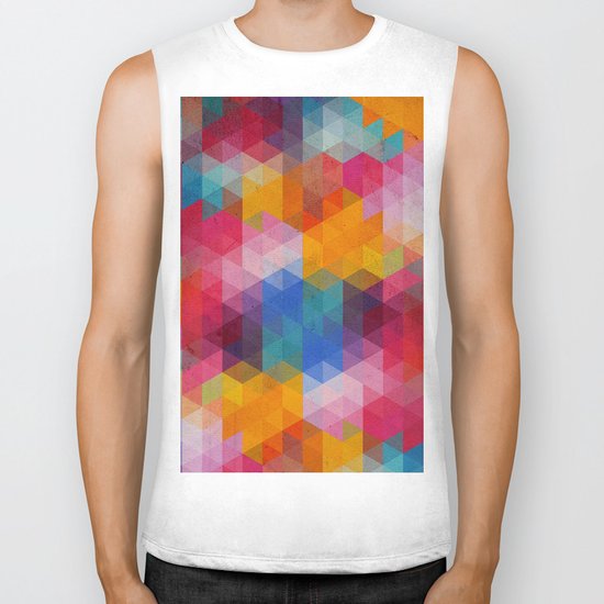 Geometric Color Dynamics Biker Tank