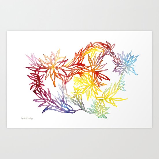 Flower Burst Color High Art Print