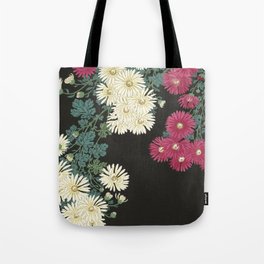 Chrysanthemums and Running Water Tote Bag