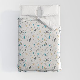 Terrazzo Teal and Mustard 2 Duvet Cover