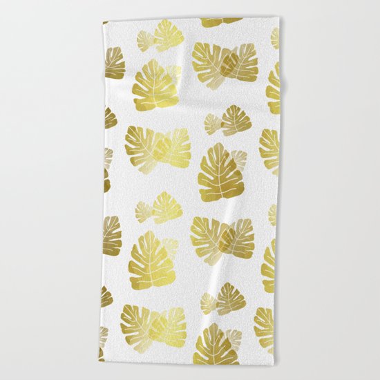 Golden Tropics Beach Towel