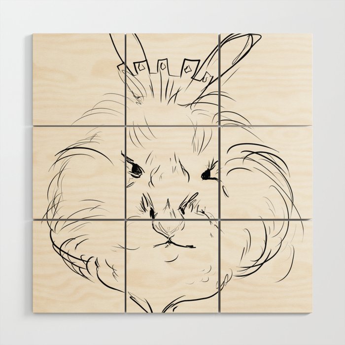 Royal Bunny Wood Wall Art