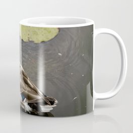 Male duck bathing  | Nature photography | Color  Coffee Mug