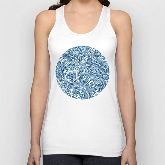 Tribal (blue) Unisex Tank Top