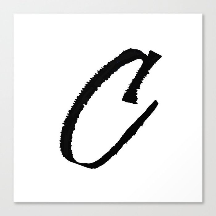 letter c ink monogram canvas print by emilyras lettering society6