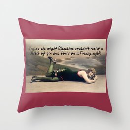 Madeline: Vintage Gin and Tonic Throw Pillow