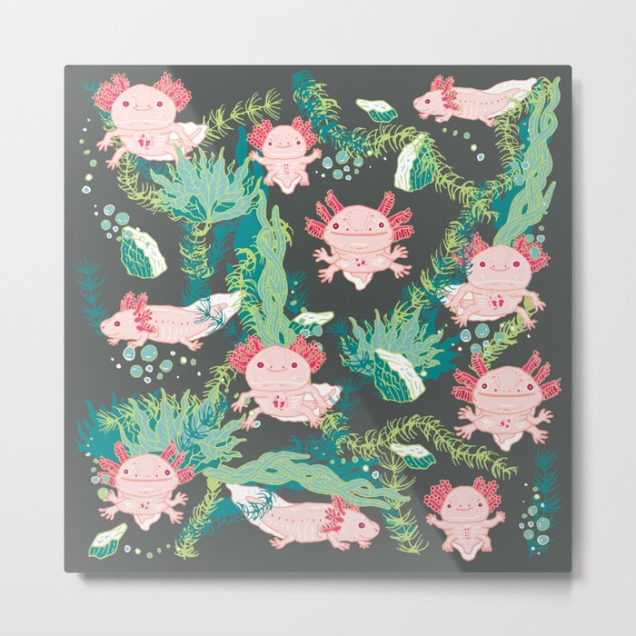 Baby Axolotl Metal Print By Anukun Hamala Nhd Society6 Baby Axolotl Metal Print By Anukun Hamala Nhd Society6