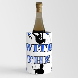 Be Up With The Boards Text And Kitesurfer Vector Wine Chiller