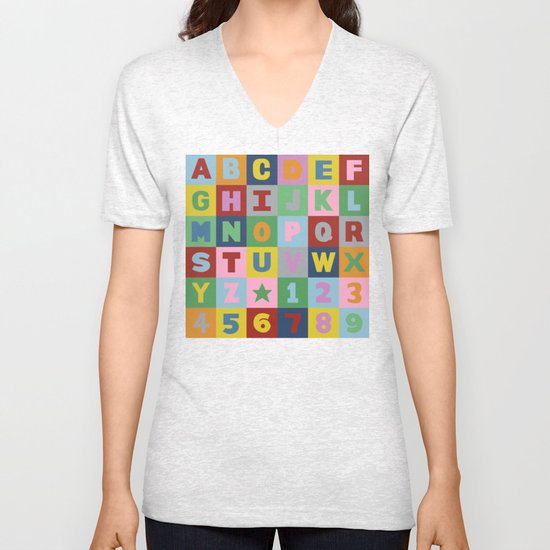 Alphabet Unisex V-Neck