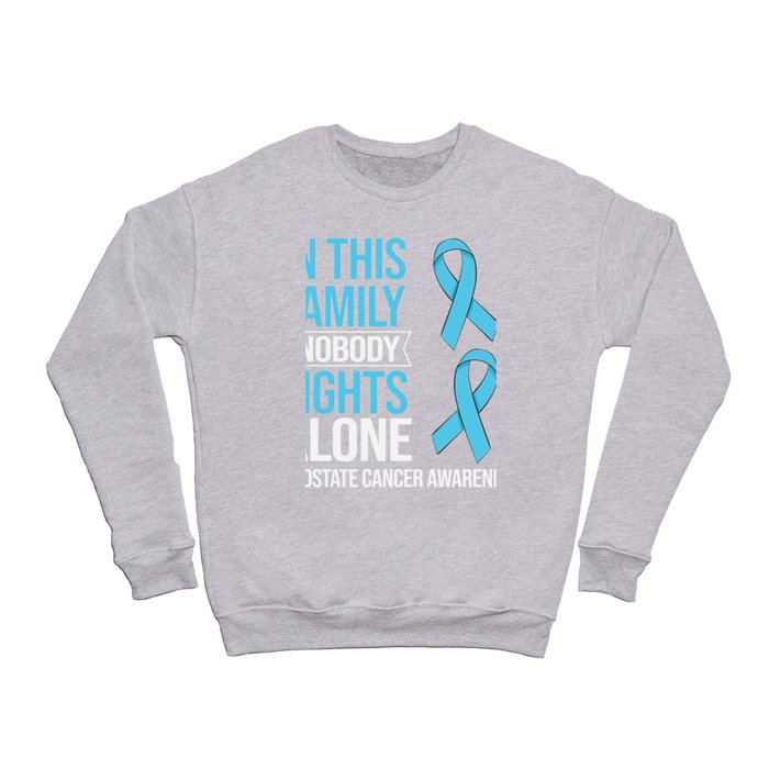 Prostate Cancer Blue Ribbon Survivor Awareness Crewneck Sweatshirt