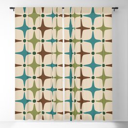 Colorful Mid Century Modern Star Pattern 946 Blackout Curtain