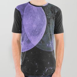 Very Peri Moon Phases All Over Graphic Tee