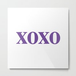 Purple XOXO Metal Print