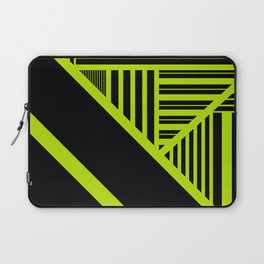 Triangle stripes - Lime Green Laptop Sleeve