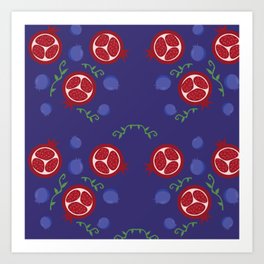 Blueberry Pomegranate Art Print
