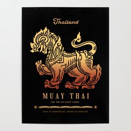 Muay Thai Boran Singha The Lion Poster