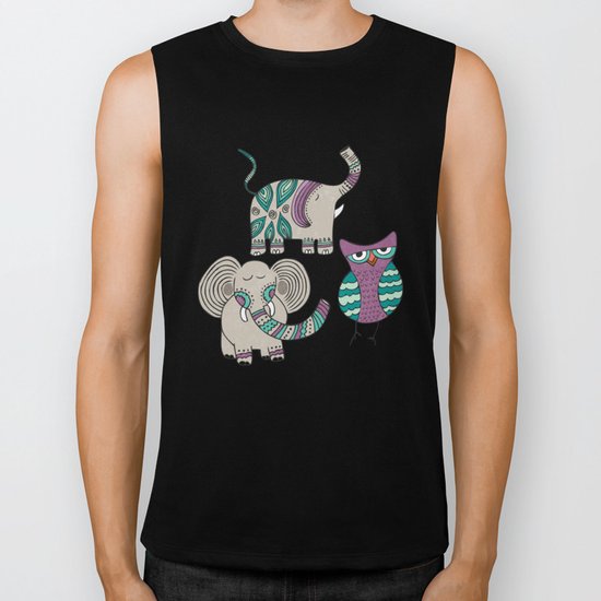 Whimsical Animals Biker Tank