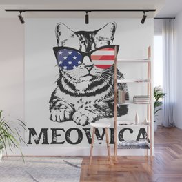 Meowica Cool American Cat Wall Mural