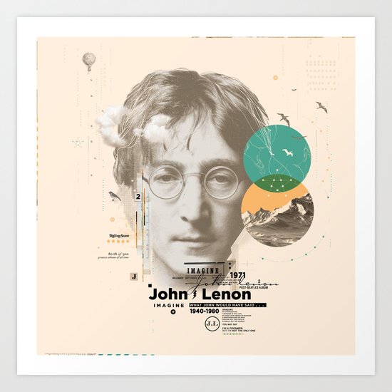 john lenon-imagine Art Print