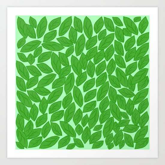 Green Leaves Art Print