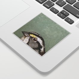 White-Throated Sparrow Portrait Sticker