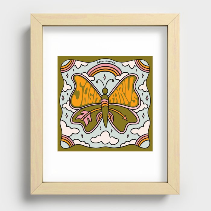 Sagittarius Butterfly Recessed Framed Print