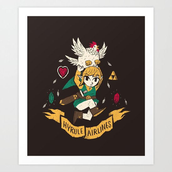 hyrule airlines brown Art Print