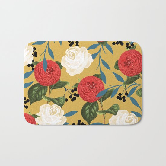 Floral Obsession #society6 #pattern #buyart Bath Mat