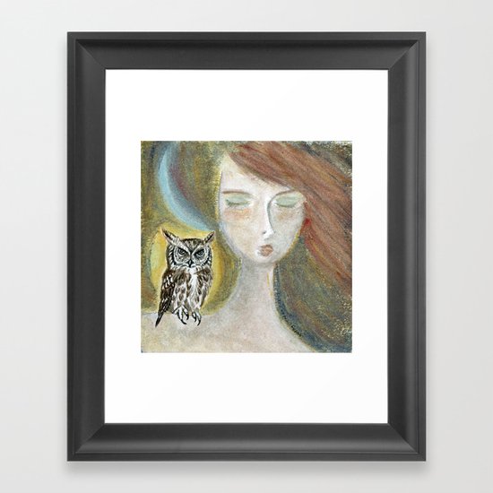 Owl Goddess Magick Framed Art Print