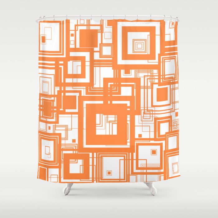 Mid Century Modern Muted Orange 1970s Style Retro ...
