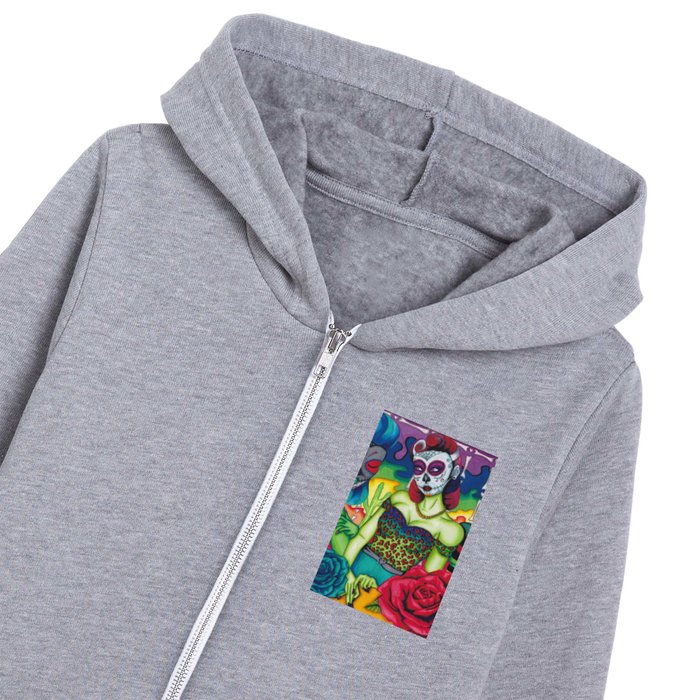 Sugar Skull Sisters Kids Zip Hoodie