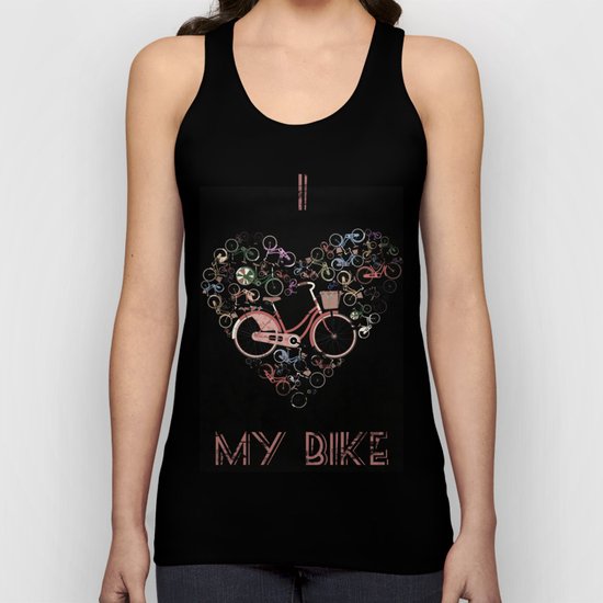 I Love My Bike Unisex Tank Top