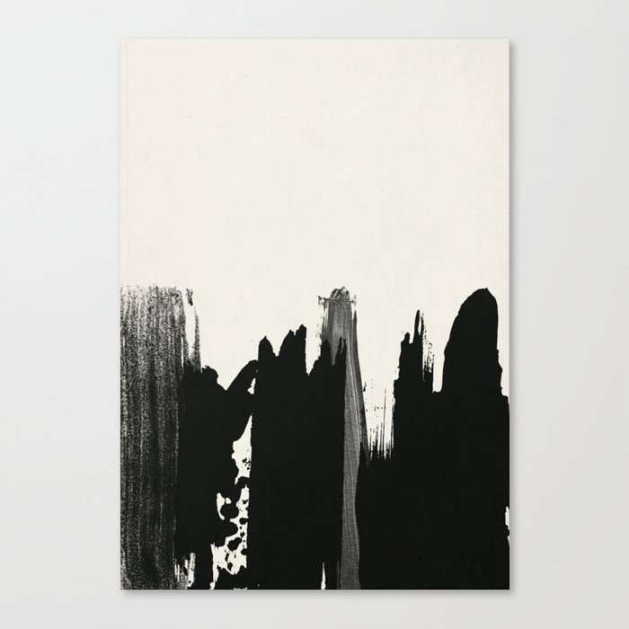 Black Paint Layers Canvas Print