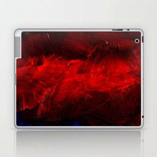 Red And Black Abstract Gothic Glam Chic Laptop & iPad Skin