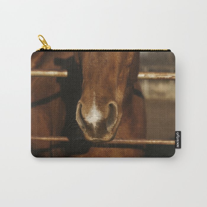 Rustic Horse Nose on Ranch Carry-All Pouch