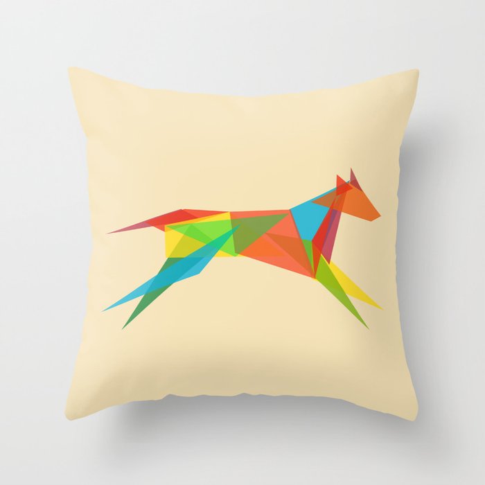 Fractal Geometric Dog Throw Pillow