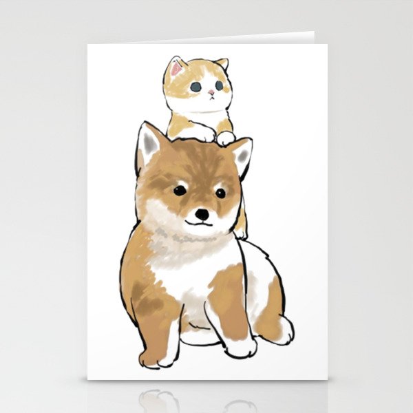 Mofu Sand Cute Doge Dog & Cat Stationery Cards