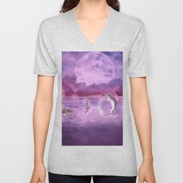 Dream Of Dolphins V Neck T Shirt