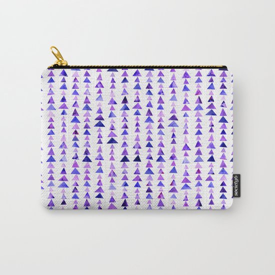 Purple Triangles Pattern 02 Carry-All Pouch