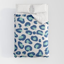 Blue Leopard Print Comforter
