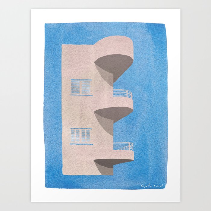 Grey Bauhaus Art Print