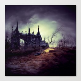 Occult Gothic Aesthetic - The Lost Chapel Goth Art Canvas Print